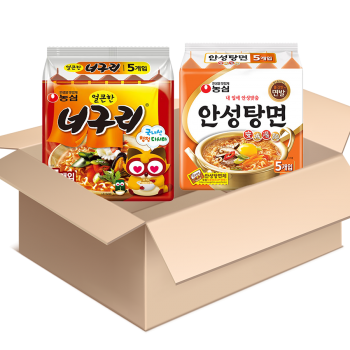 농심라면 너구리 1팩 + 안성탕면 1팩