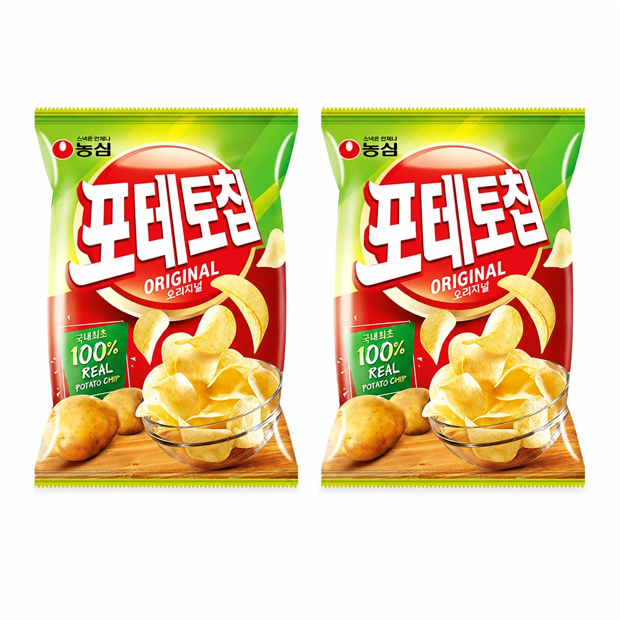농심 포테토칩오리지널60g 2개
