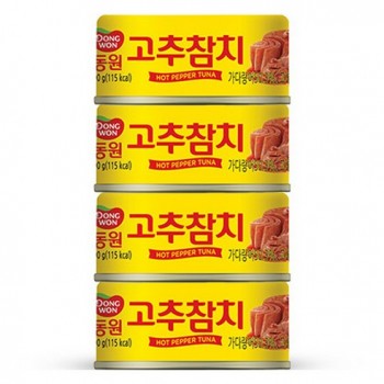 동원참치 고추 참치, 90g, 4개