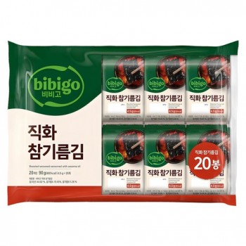 비비고 직화 참기름김, 90g