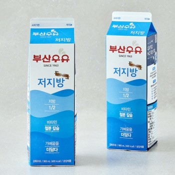 부산우유 저지방 900ML 2개