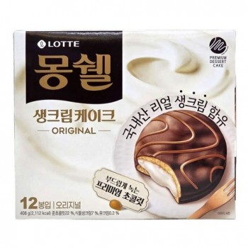 몽쉘 생크림 케이크 오리지널(12봉입), 408g