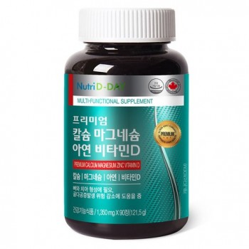 뉴트리디데이 프리미엄 칼슘 마그네슘 아연 비타민D, 90정,