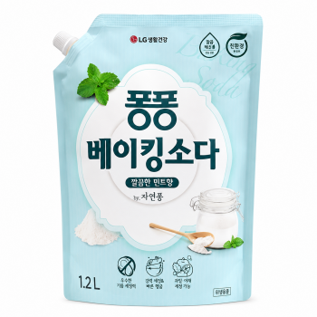 퐁퐁 베이킹소다 주방세제 깔끔한 민트향 리필형, 1.2L,