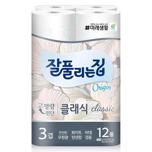 잘풀리는집 3겹 클래식 화장지 27m×12입