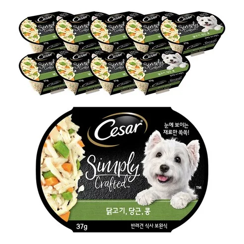 시저 1세 이상 강아지 심플리 크래프티드 습식사료 37g