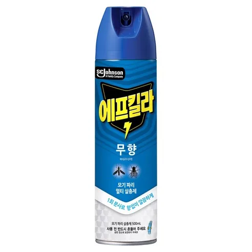 에프킬라 수성 에어로졸 모기약 살충제 무향, 600ml,