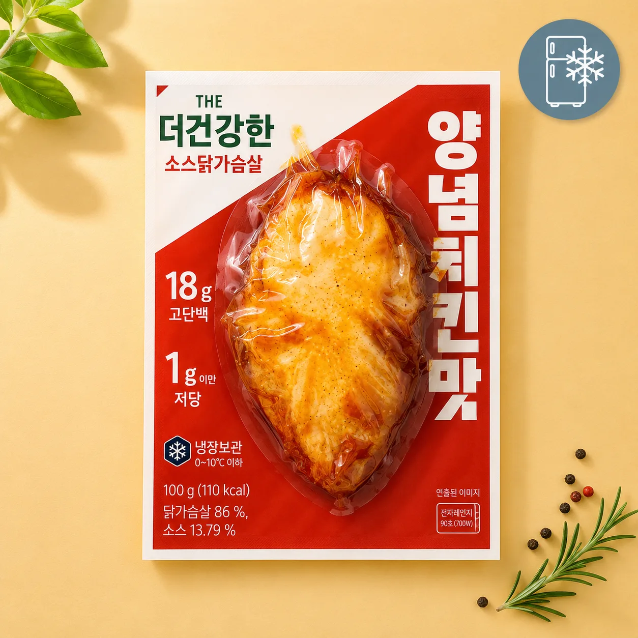 더건강한 소스 닭가슴살 양념치킨맛 (냉동) 1개
