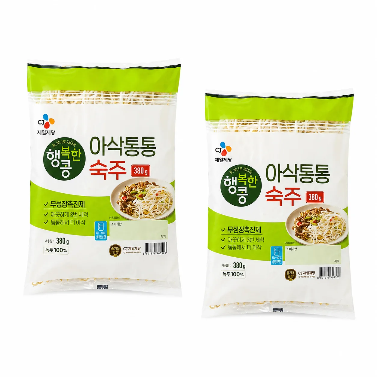 행복한콩 아삭통통 숙주 380g, 2개