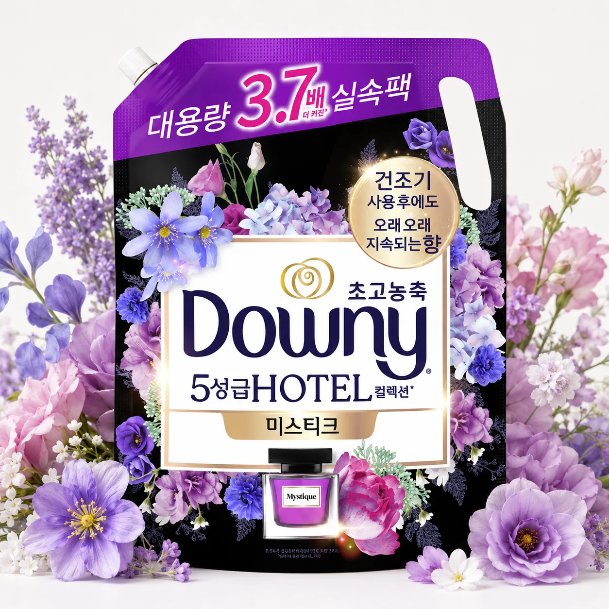 다우니 초고농축 호텔 컬렉션 섬유유연제 미스티크 리필, 2.6L,
