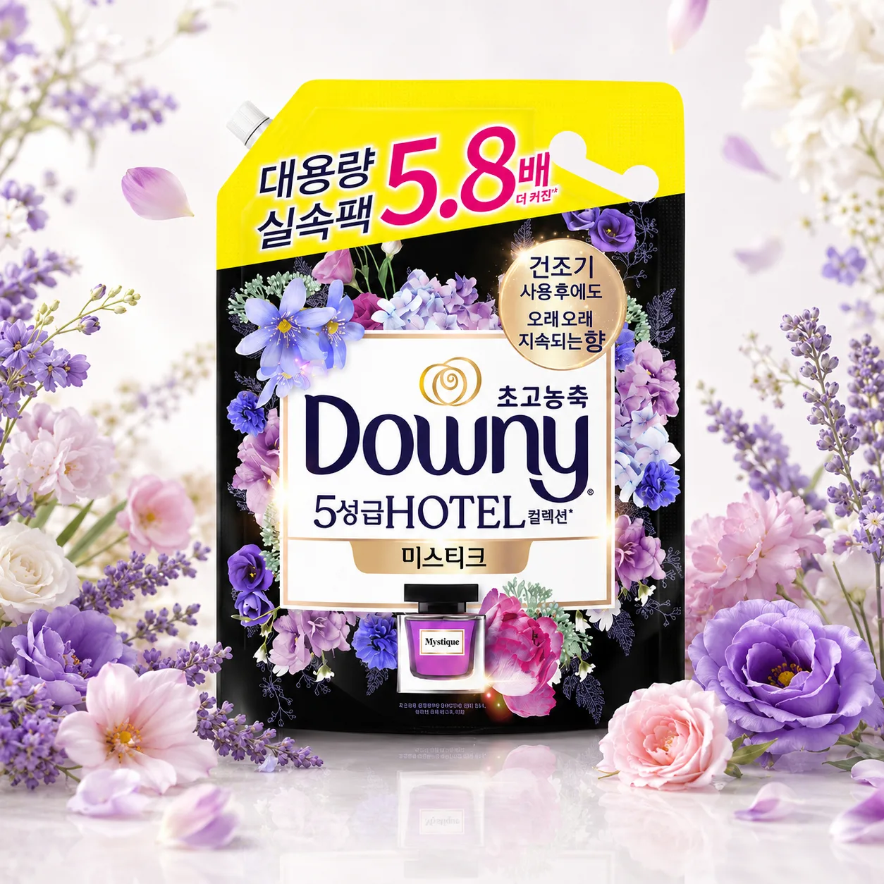 다우니 초고농축 호텔 컬렉션 섬유유연제 미스티크 리필, 4.1L,