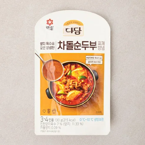 다담 차돌순두부 찌개양념, 130g