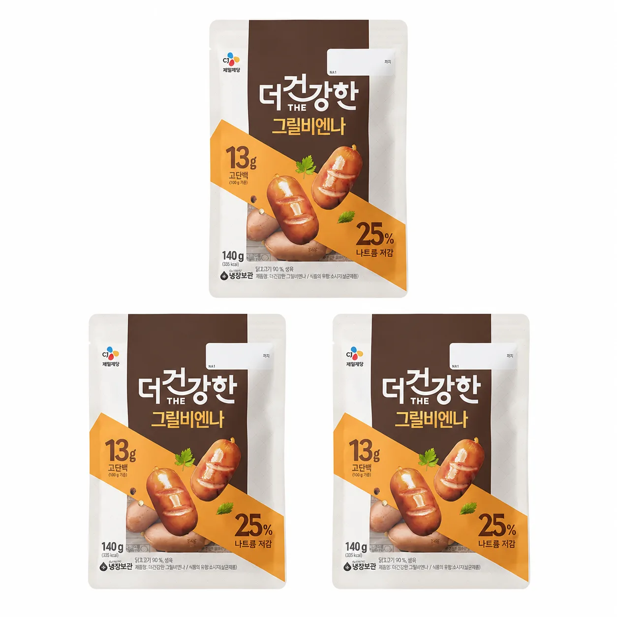 더건강한 그릴비엔나 140g, 3개