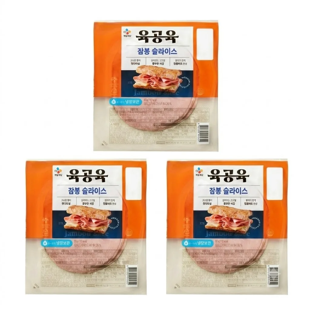 육공육 잠봉 슬라이스 80g, 3개