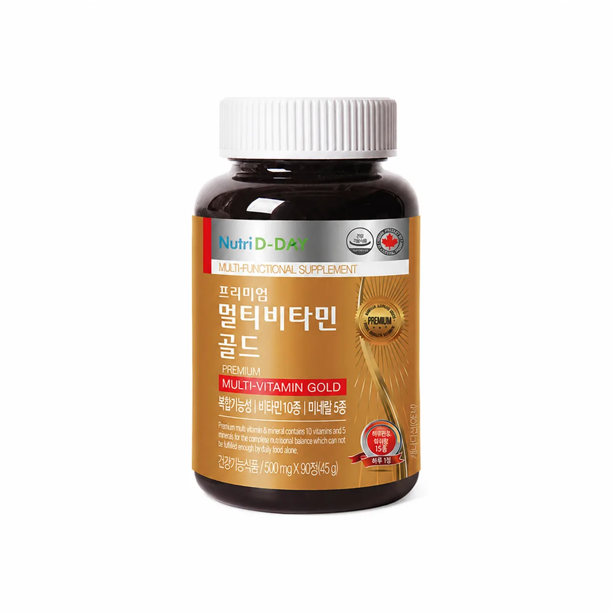 뉴트리디데이 프리미엄 멀티비타민 골드, 90정, 1개