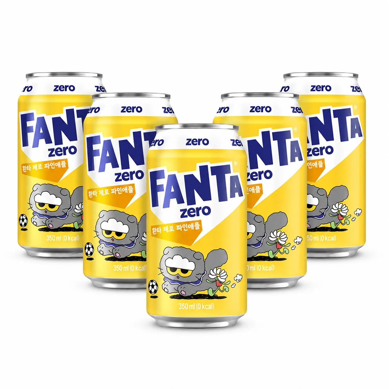 환타 제로 파인애플맛 350ml, 5개