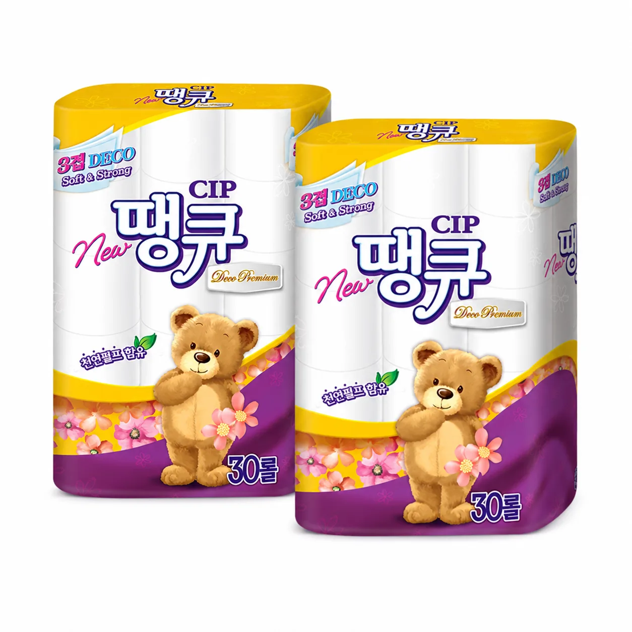 New 땡큐 두루마리 화장지 15m 30롤,2개