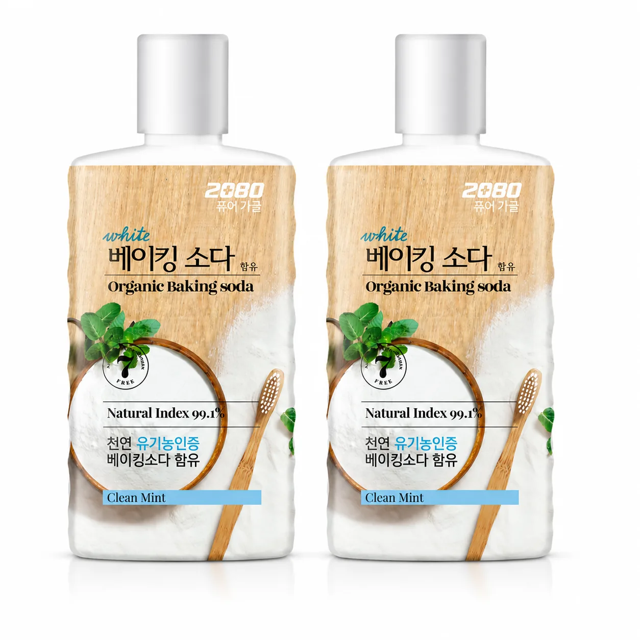 2080 퓨어 베이킹소다 가글, 750ml, 2개
